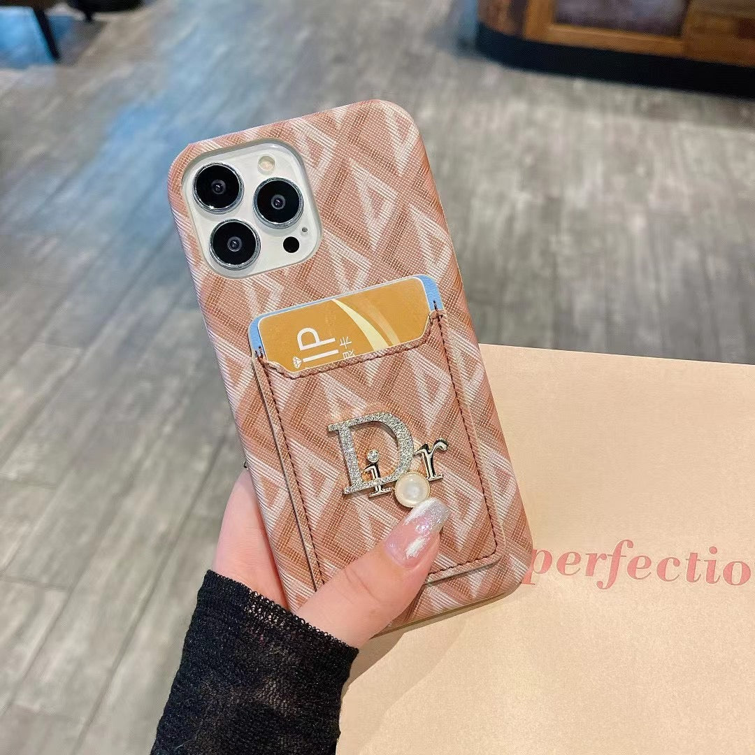 CD Fashionable iPhone Case with Card Pocket